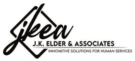 The J.K. Elder & Associates professional logo represents their Breakfast/Break Sponsor status with the National Center for Community-Based Child Welfare. 